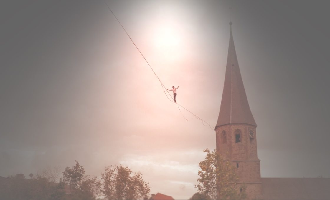 Der Mann im Himmel – Balanceakt in Oberöwisheim