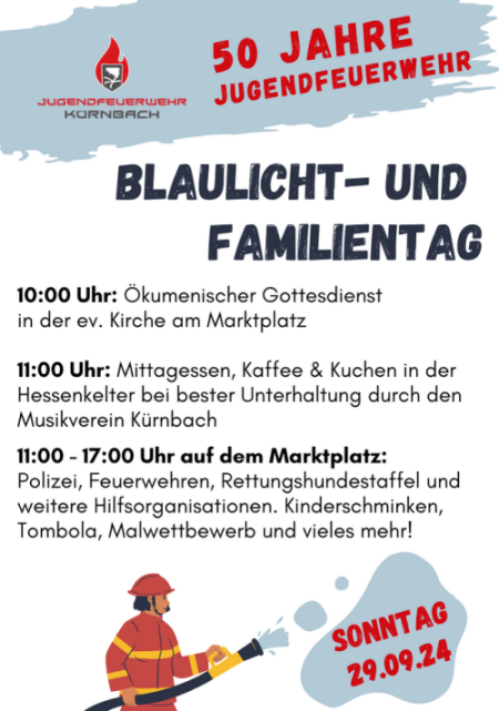 50 Jahre Jugendfeuerwehr: Blaulicht- und Familientag in Kürnbach